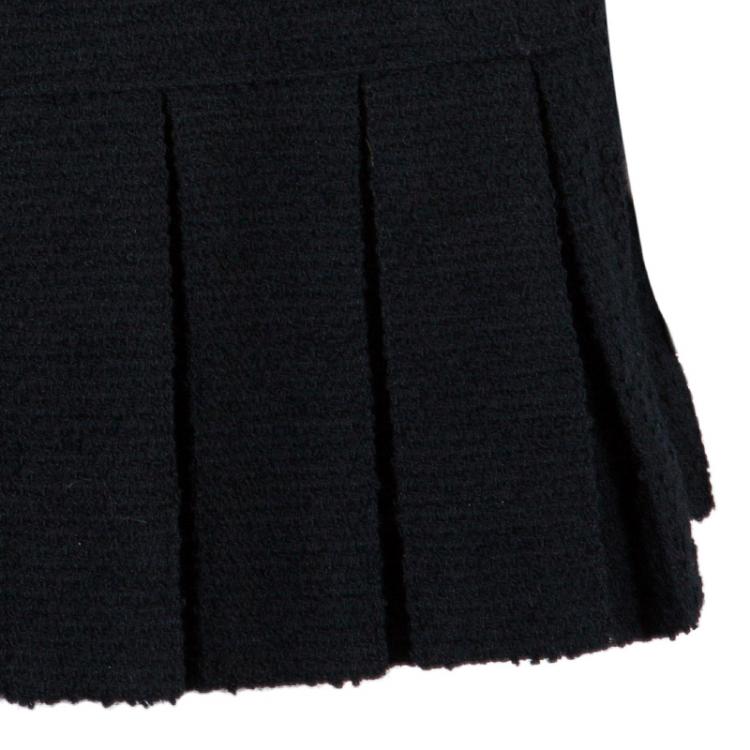 Pre Owned Chanel Black Pleated Skirt M