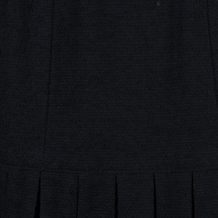 Pre Owned Chanel Black Pleated Skirt M