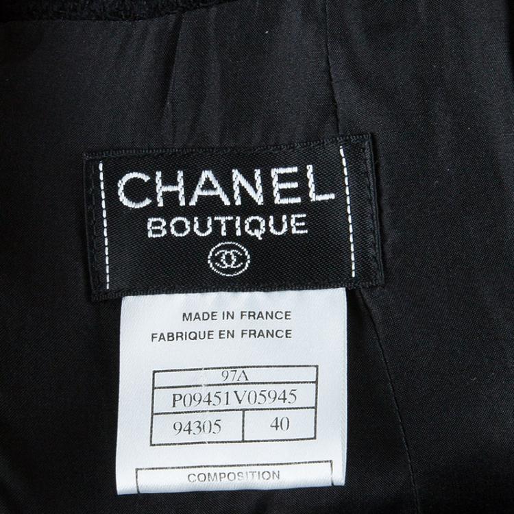 Pre Owned Chanel Black Pleated Skirt M