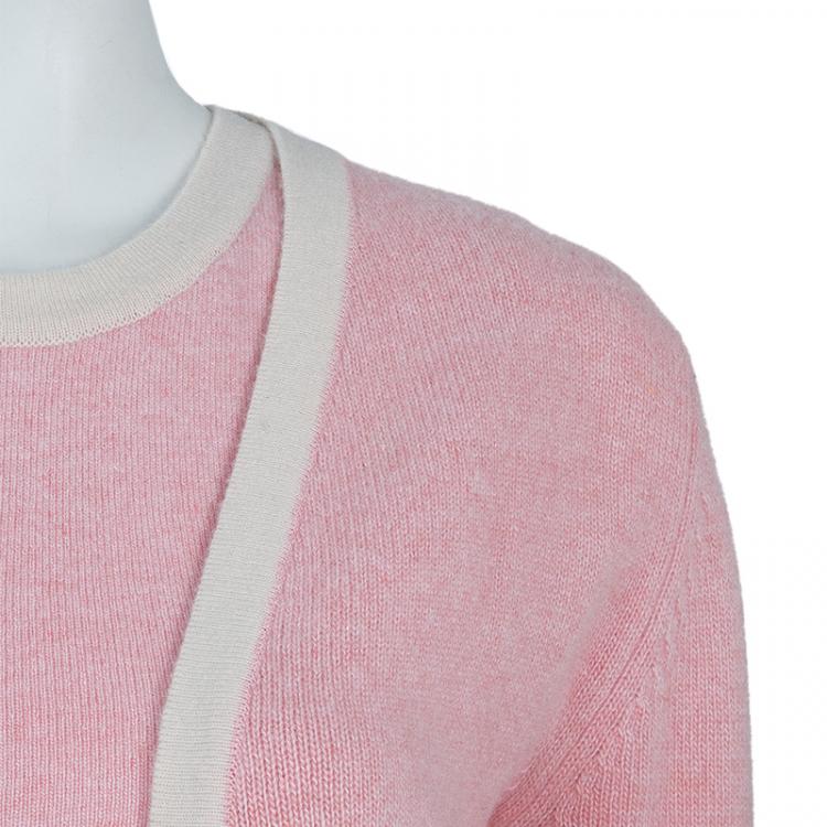 Chanel Pink Cashmere Cardigan Twin Set S Chanel Tlc