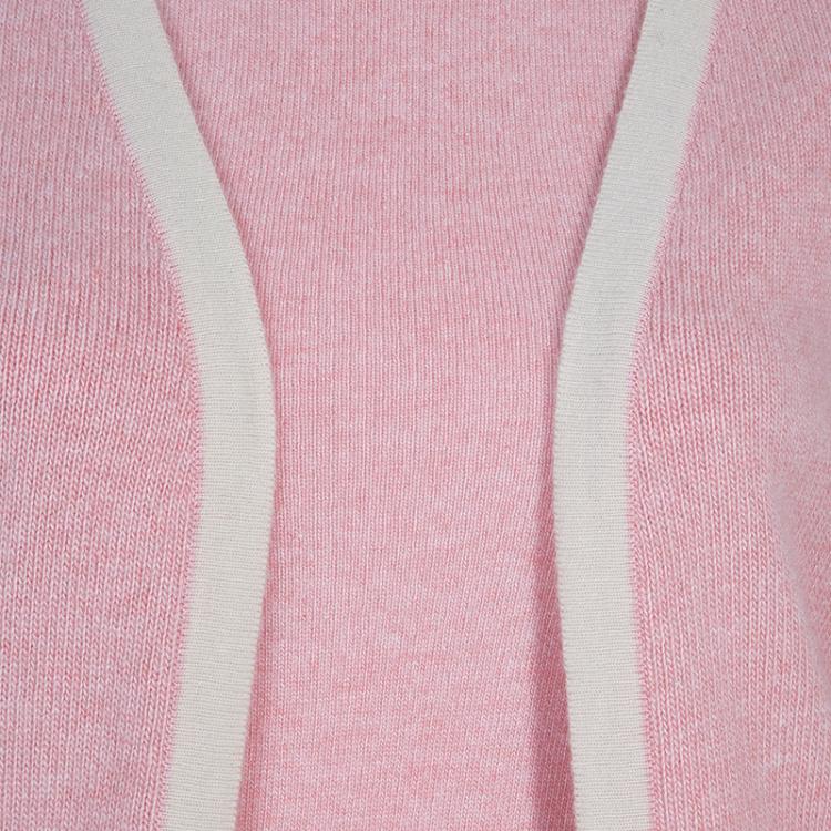 Pre Owned Chanel Pink Cashmere Cardigan Twin Set S