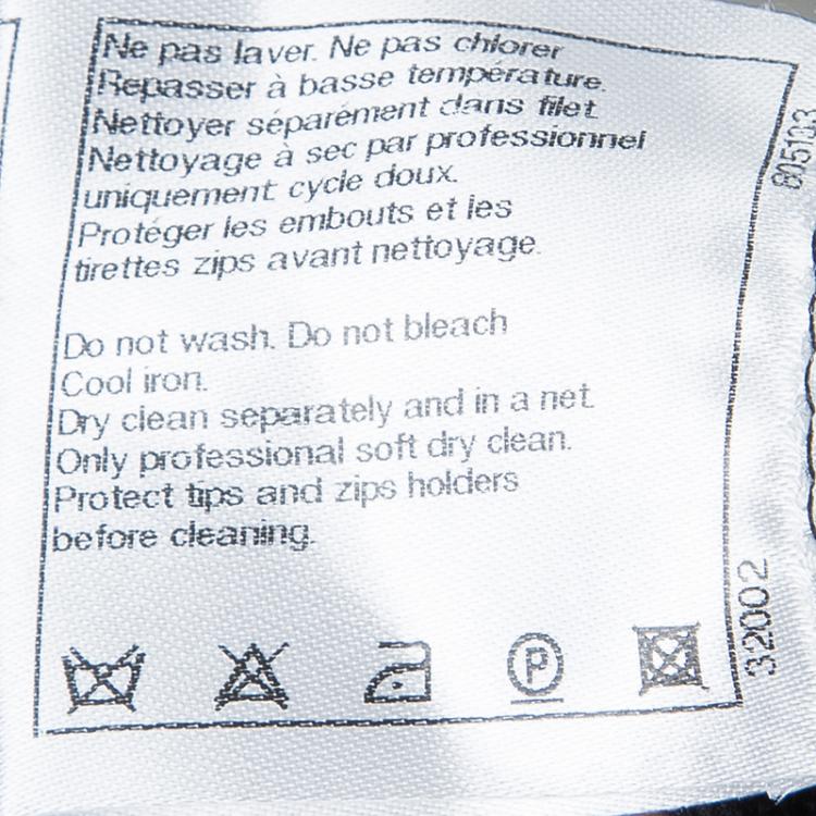 Pre Owned Chanel Black Chenille Embroidered Cashmere Cardigan M