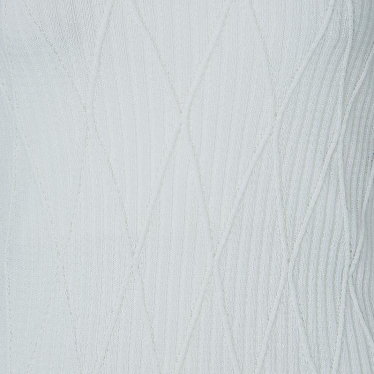 Pre Owned Chanel White Knit Tank Top S