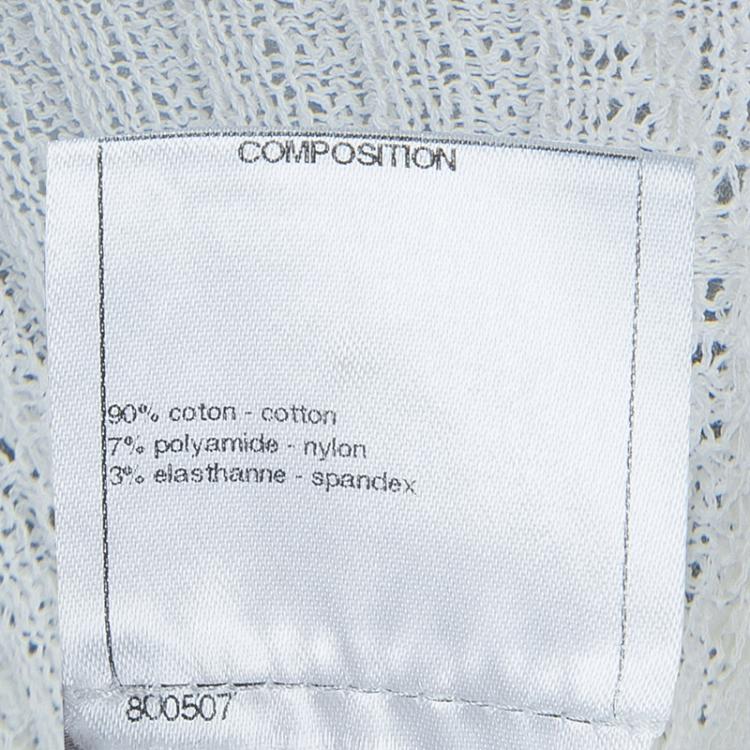 Pre Owned Chanel White Knit Tank Top S