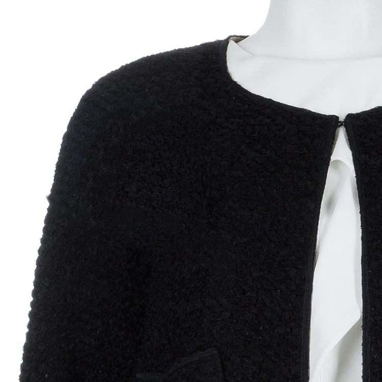 مملوكة مسبقًا Chanel Black Textured Jacket S
