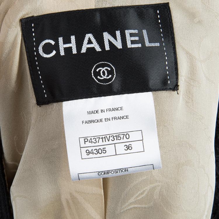مملوكة مسبقًا Chanel Black Textured Jacket S