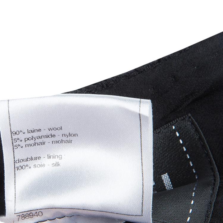 Pre Owned Chanel Black Wool Boucle Jacket L