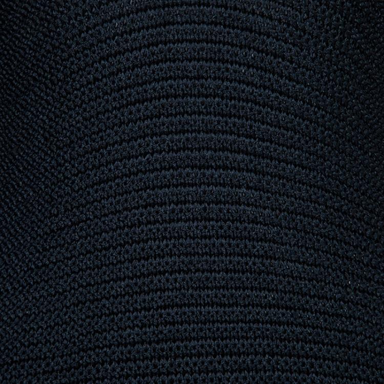 Pre Owned Chanel Black Chunky Loose Knit Long Sleeve Dress S