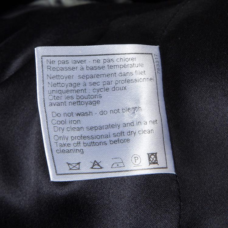 مملوكة مسبقًا Chanel Monochrome Diamond Checked Wool Vest S