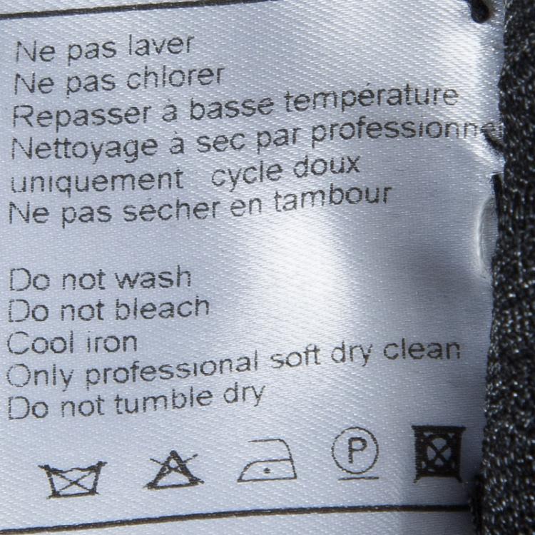 Pre Owned Chanel Grey Metallic Knit Pleated Sleeveless Top M