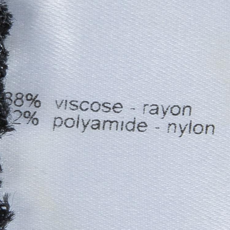 Pre Owned Chanel Grey Metallic Knit Pleated Sleeveless Top M