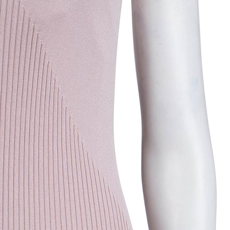 Pre Owned Chanel Blush Pink Knit Dress S