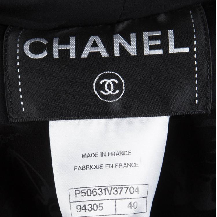 Pre Owned Chanel Black Fantasy Tweed Boucle Jacket M