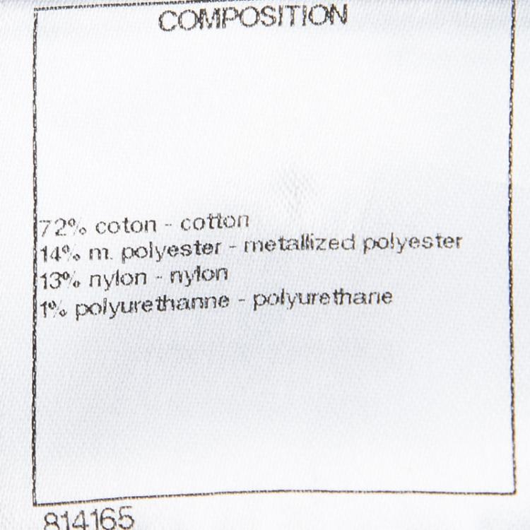 Pre Owned Chanel Metallic Textured Bolero Jacket S