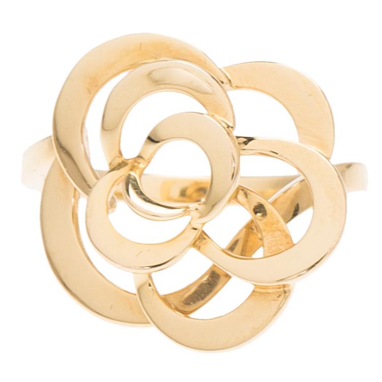 18K gold female Chanel ring GR-3313 - فروشگاه طلا و جواهرات لئوپارد