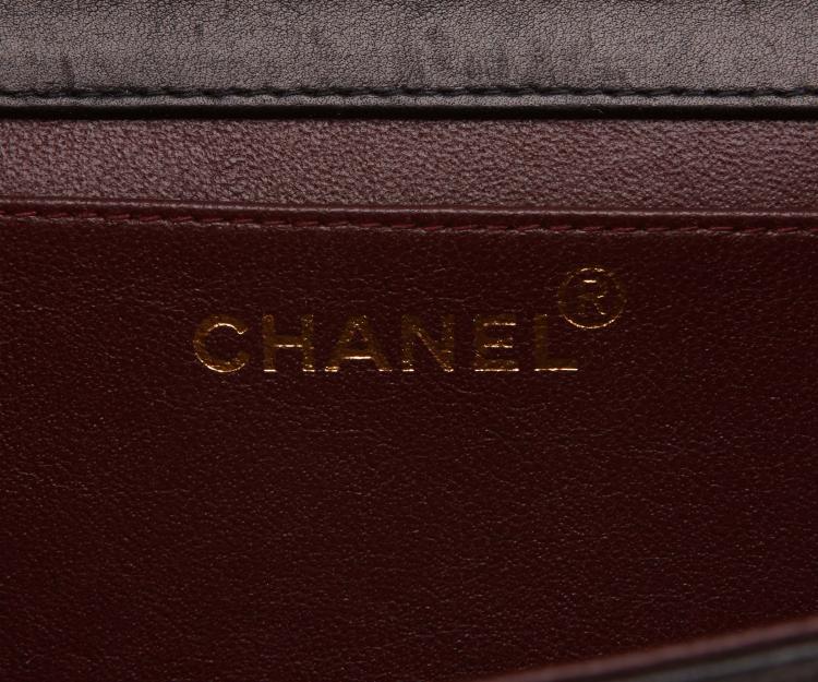 Pre Owned Chanel Black Quilted Lambskin Mini Flap Bag