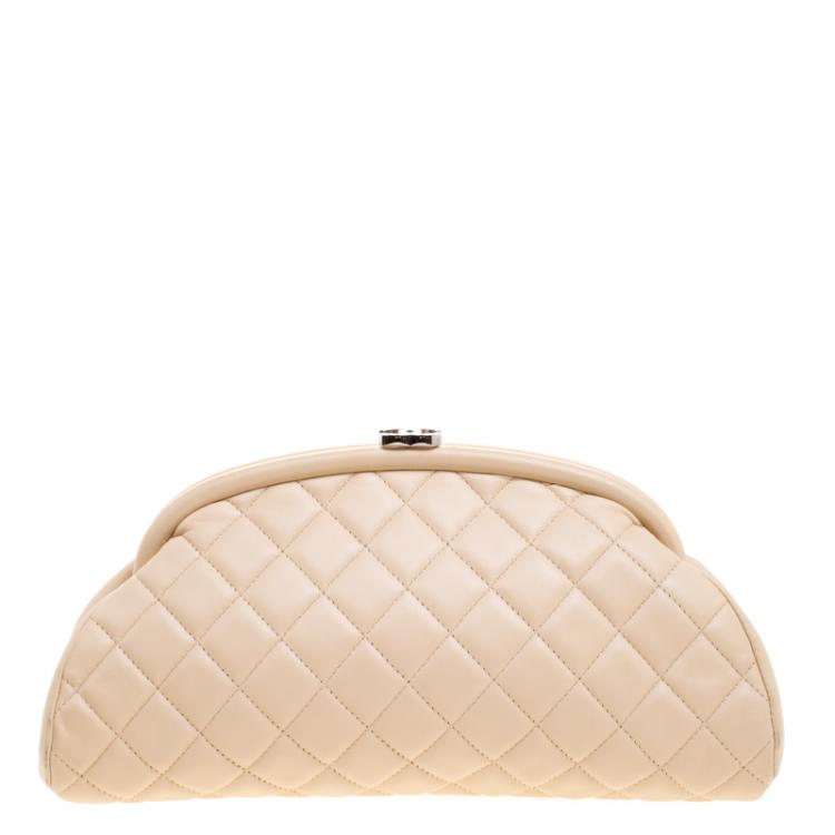 Chanel Beige Quilted Leather Timeless Clutch Chanel | The Luxury Closet