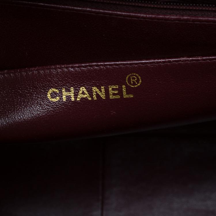Pre Owned Chanel Black Quilted Lambskin Maxi Vintage Classic Single Flap Bag