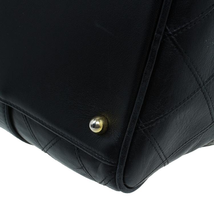 Pre Owned Chanel Black Calfskin Leather Boston Bag