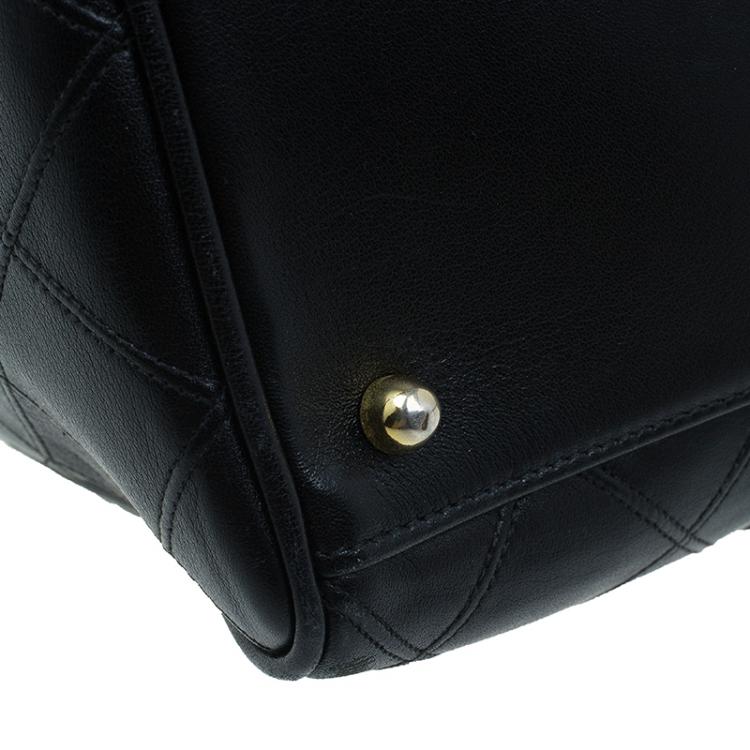Pre Owned Chanel Black Calfskin Leather Boston Bag