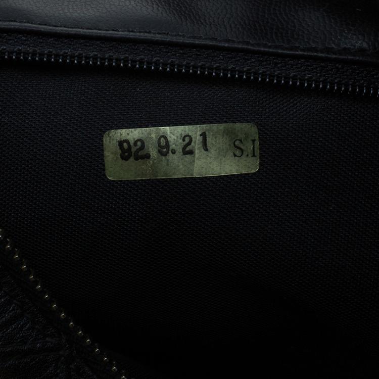 Pre Owned Chanel Black Calfskin Leather Boston Bag