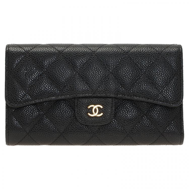 Chanel Black Quilted Caviar Continental Wallet Chanel | The Luxury Closet
