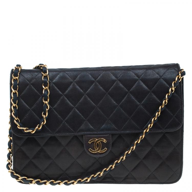 Chanel Vintage Sevruga Wallet on Chain WOC in Black Caviar Calfskin  SOLD