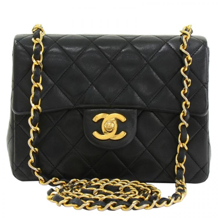 Chanel Black Quilted Lambskin Mini Vintage Classic Flap Bag Chanel | The  Luxury Closet