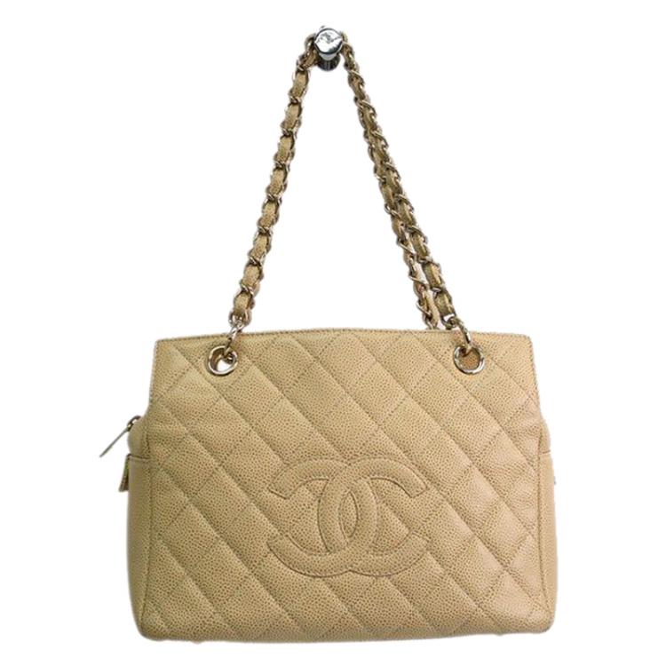 Chanel Beige Quilted Caviar Leather Petite Timeless Tote Chanel | The  Luxury Closet