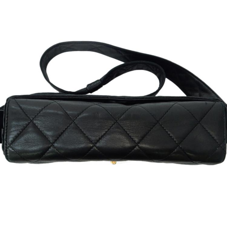 مملوكة مسبقًا Chanel Black Quilted Lambskin Vintage Flap Bag