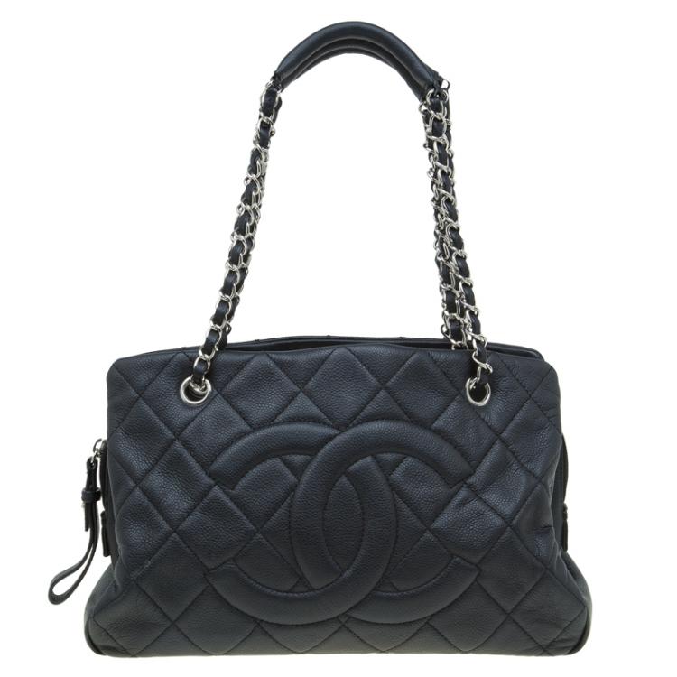 Chanel Black Quilted Caviar Soft Leather Timeless Shopping Tote Chanel |  The Luxury Closet