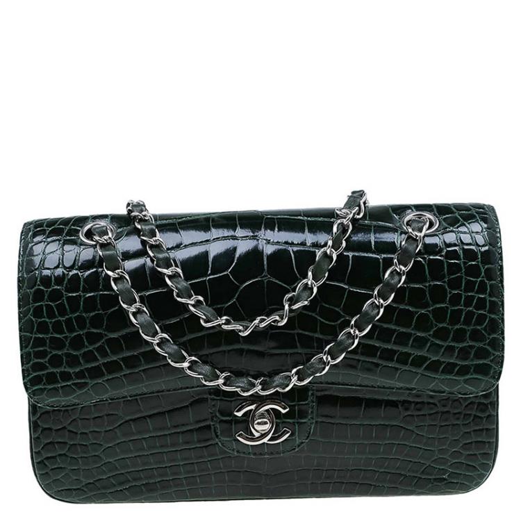 Chanel Dark Green Alligator Medium Classic Double Flap Bag Chanel | The  Luxury Closet