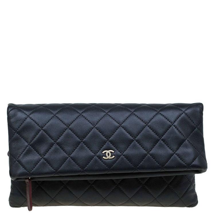 Chanel Black Quilted Suede Large Boy Bag