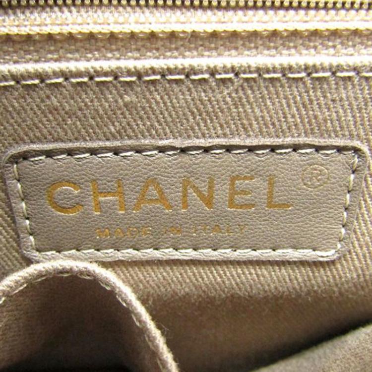 Pre Owned Chanel Black Caviar Leather Reissue Large Shopper Tote