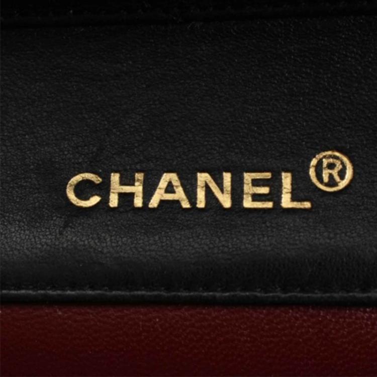Pre Owned Chanel Black Quilted Lambskin Classic Single Flap Bag