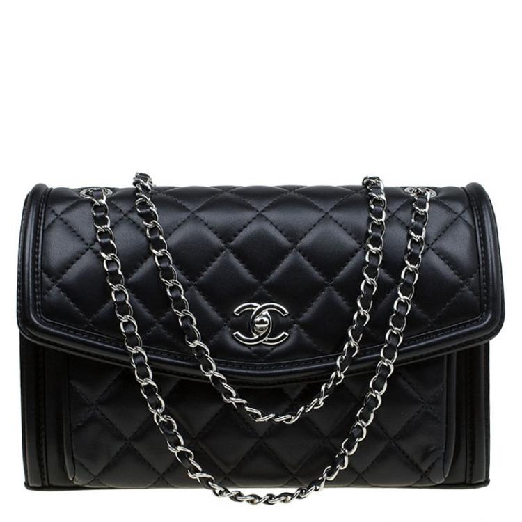 Chanel Black Quilted Leather Front Pocket Flap Bag Chanel | The Luxury  Closet