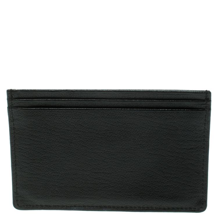 Pre Owned Chanel Black Leather CC Card Holder 