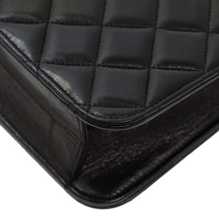 مملوكة مسبقًا Chanel Black Quilted Lambskin Full Flap Bag