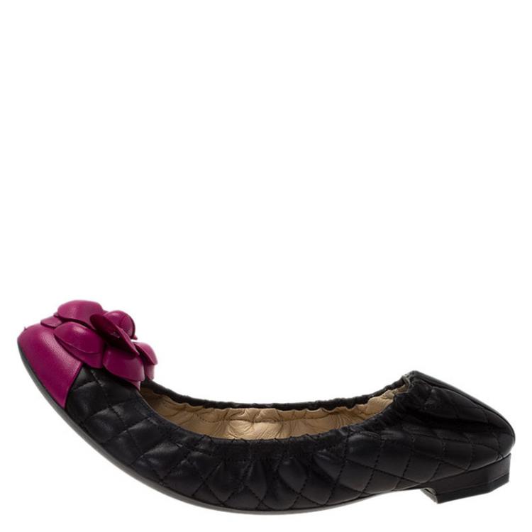 Chanel Patent Leather Two-Tone Flats