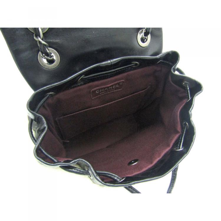 مملوكة مسبقًا Chanel Bi Color Quilted Leather/Shearling Small Mountain Backpack