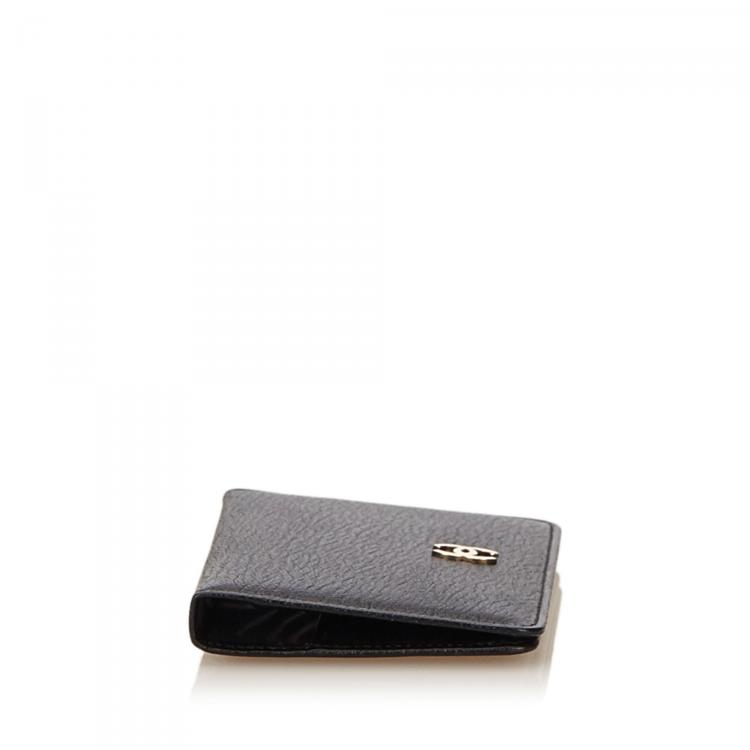 Pre Owned Chanel Black Leather CC Card Wallet