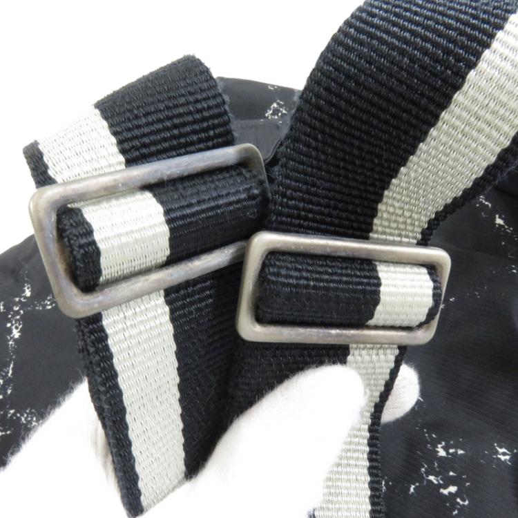 Pre Owned Chanel Black Nylon Old Travel Line Backpack