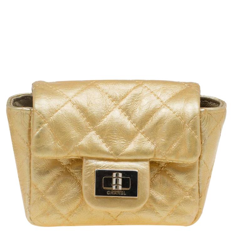 Chanel Gold Quilted Leather Reissue  Limited Edition Ankle Bag Chanel |  TLC