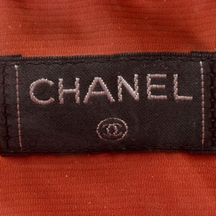 Pre Owned Chanel Black Nylon Travel Line Briefcase