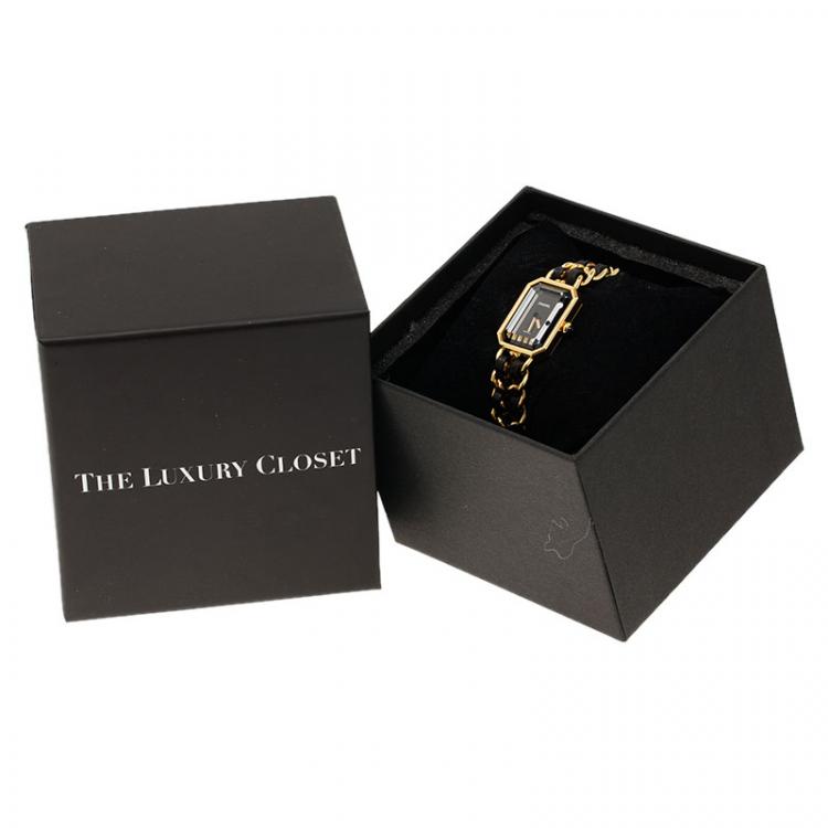 Pre Owned Chanel Black Gold-Plated Steel Première Women's Wristwatch 20MM