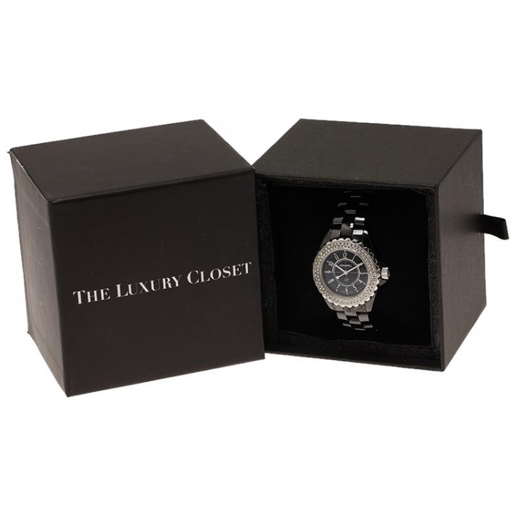 Pre Owned Chanel Black Ceramic J12 Women's Wristwatch 33MM
