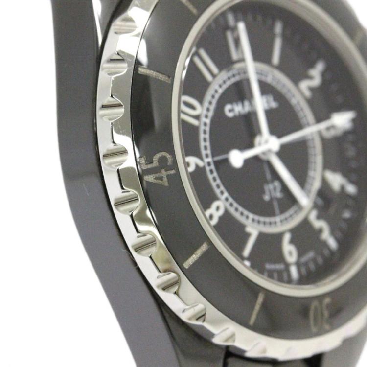 Pre Owned Chanel Black Ceramic J12 Women's Wristwatch 33MM