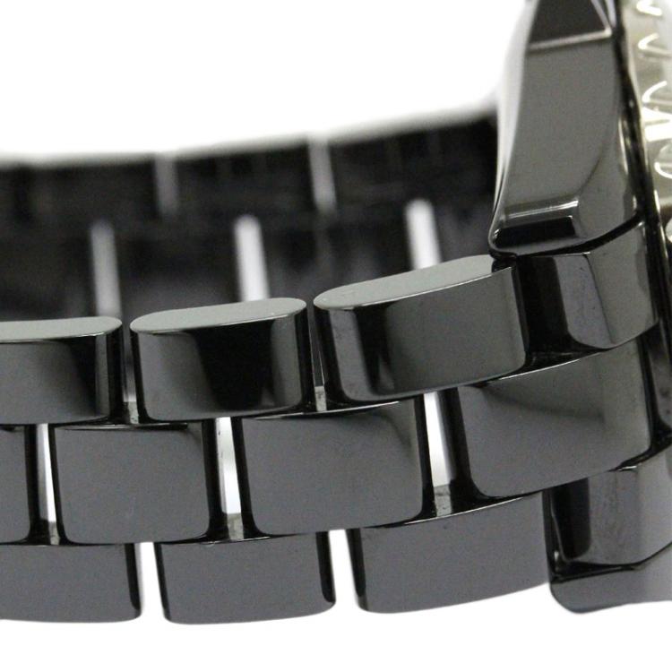 Pre Owned Chanel Black Ceramic J12 Women's Wristwatch 33MM