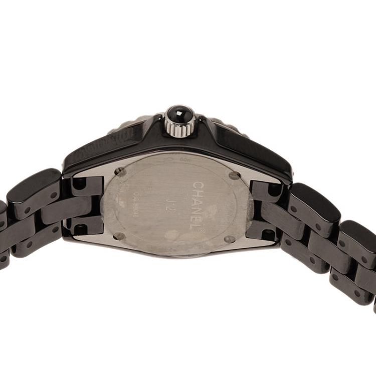 Pre Owned Chanel Black Ceramic J12 Women's Wristwatch 29MM