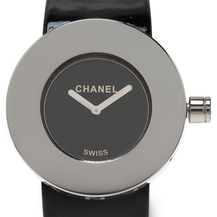 Pre Owned Chanel Black Stainless Steel La Ronde Women's Wristwatch 30MM
